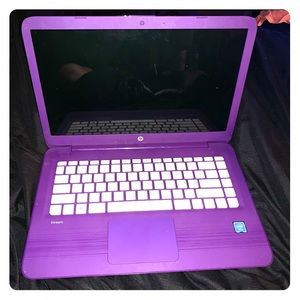 Purple HP laptop